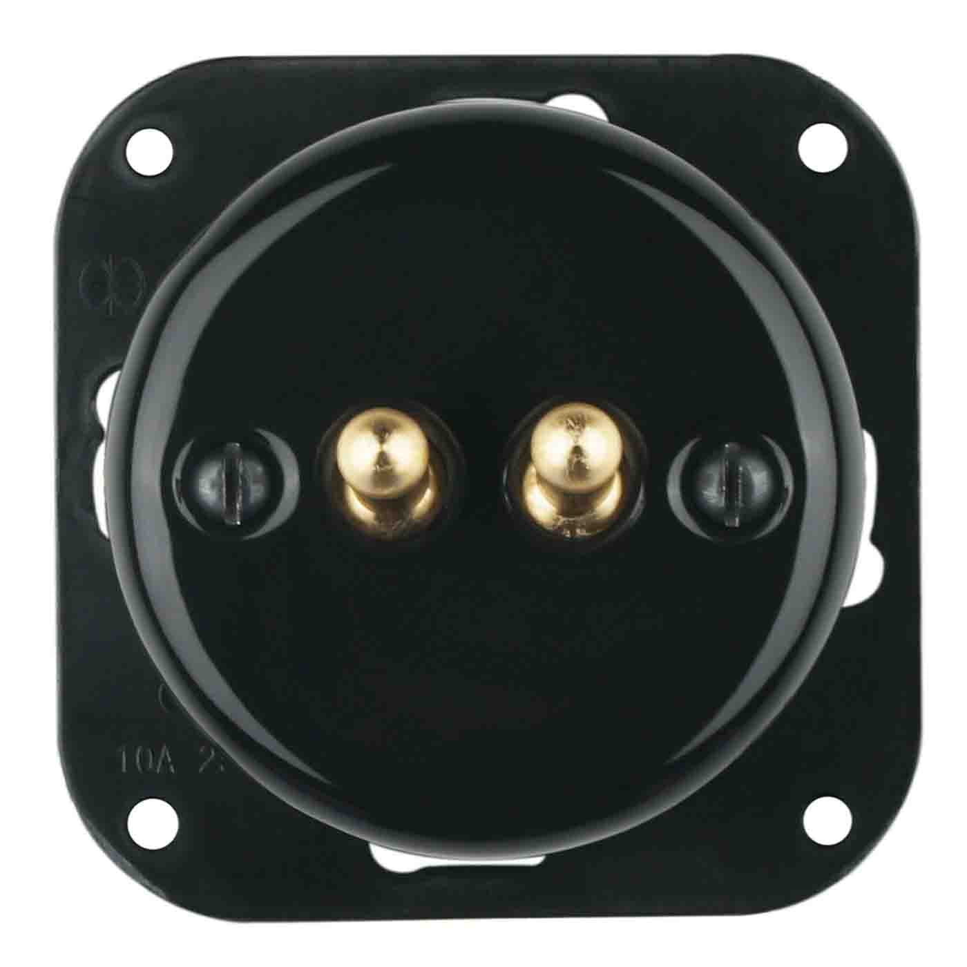 Włącznik ceramiczny Toggle schodowy podwójny czarny