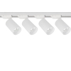 Lampy na szynach białe 4x oprawa PIVOT + 2x szyna 1m łącznik zasilający 3 fazowy