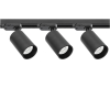 Lampy szynowe czarne 3x oprawa PIVOT + szynoprzewód 1,5 m 3-fazowy
