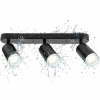 Lampa do łazienki potrójna czarna IP44