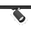 Lampy na szynie Zestaw 3 x lampa PIVOT czarna + szyna 1,5m Premium 1-fazowe