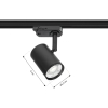 Oświetlenie szynowe 3 fazowe czarne zestaw 4 x oprawa PIVOT MINI + 2x szyna 1m