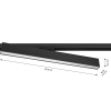 Lampa szynowa podłużna AXON 25W LED 60 cm czarna 3000K 3-fazowa