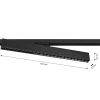 Lampa szynowa liniowa AXON DOT 25W LED 60 cm czarna 3000K 3-fazowa