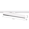 Oprawa szynowa liniowa AXON DOT 24W LED 45 cm biała 4000K 3-fazowa