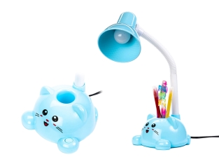 Lampka na biurko dla dziecka kotek niebieska