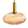 Lampa wisząca szklana retro 30cm MODERNA bursztynowa