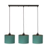 Lampa wisząca potrójna zielono złota Oro 3xE27