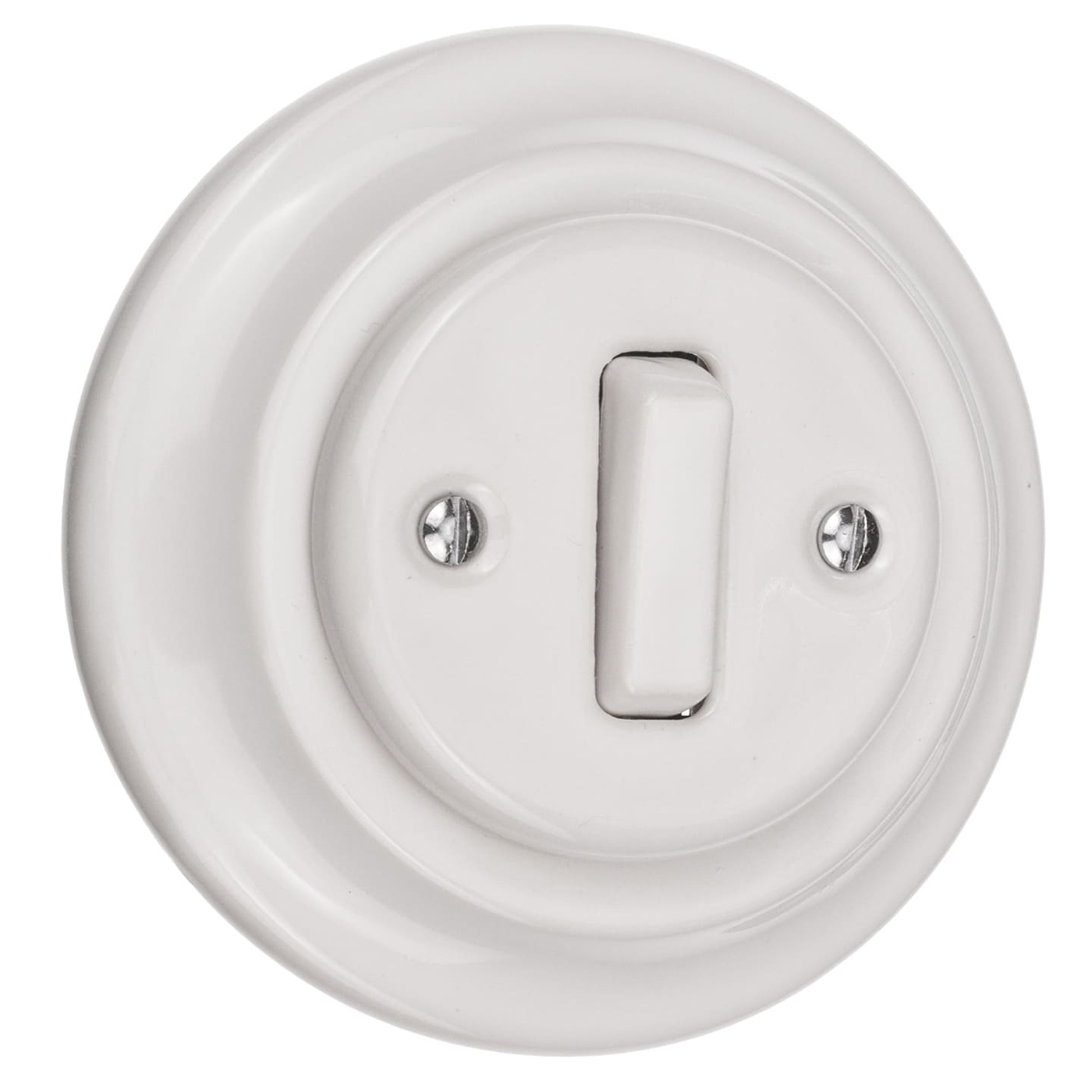 Dzwonek ceramiczny retro do drzwi przycisk dzwonka biały podtynkowy z ramką