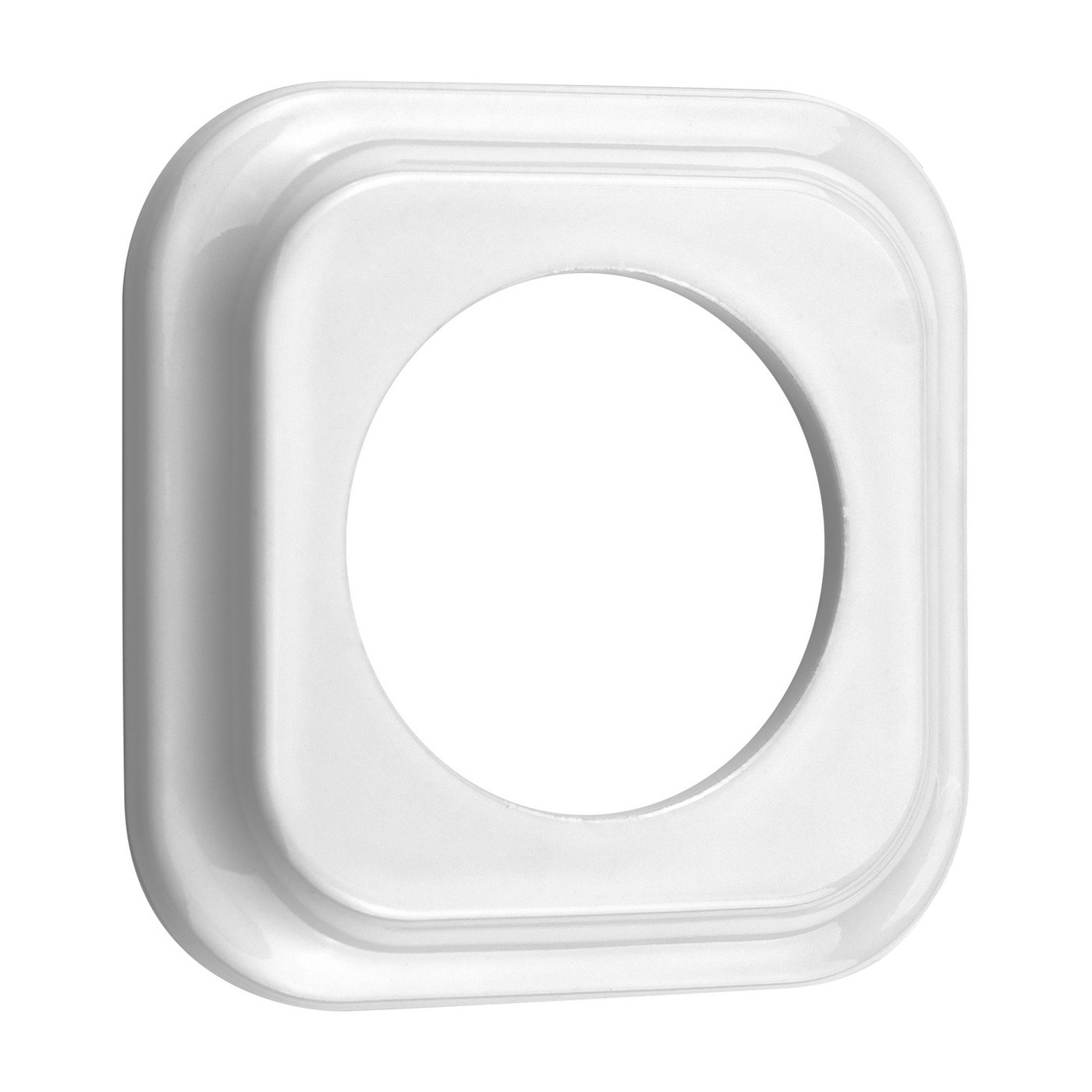 Ramka ceramiczna pojedyncza kwadratowa podtynkowa biała