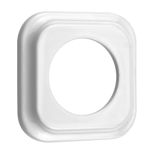 Ramka ceramiczna pojedyncza kwadratowa podtynkowa biała
