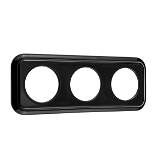 Ramka ceramiczna potrójna kwadratowa podtynkowa czarna