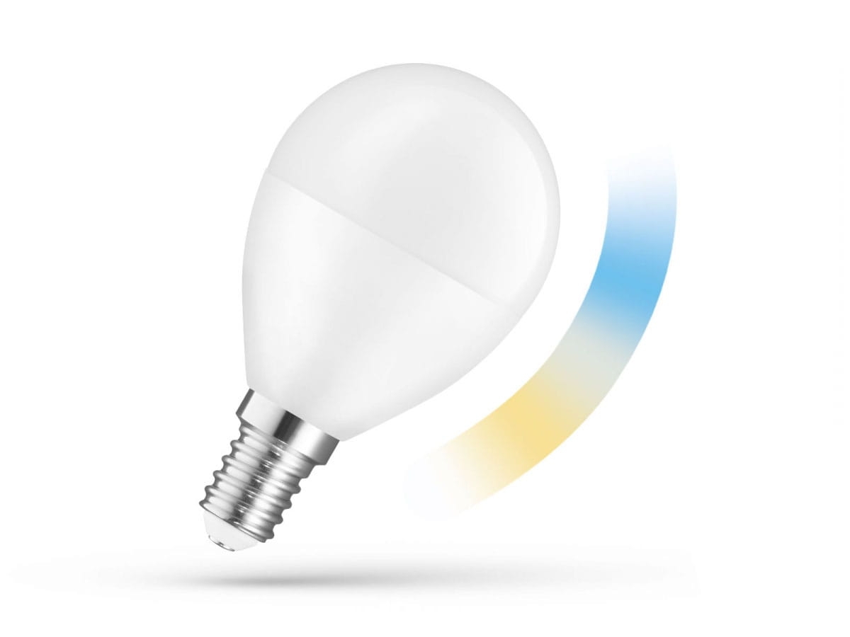 Żarówka smart LED E14 kulka 5W RGB WIFI