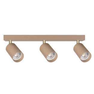 Lampa sufitowa 3 punktowa reflektorki ruchome NEXA 3 beżowo złota 3xGU10