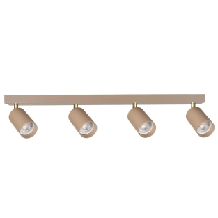 Lampa sufitowa 4 punktowa reflektorki ruchome NEXA 4 beżowo złota 4xGU10