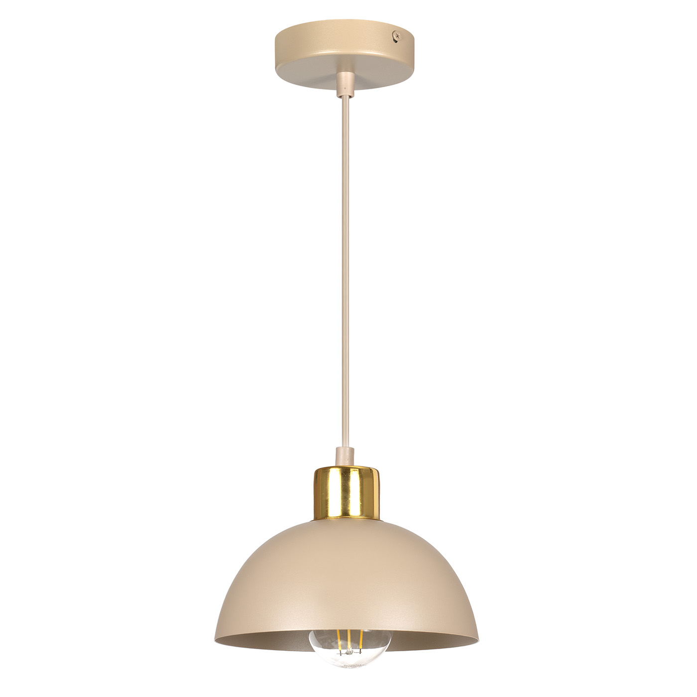 lampa wisząca beżowa