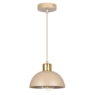 Lampa sufitowa wisząca pojedyncza beżowo złota SFERO 1xE27