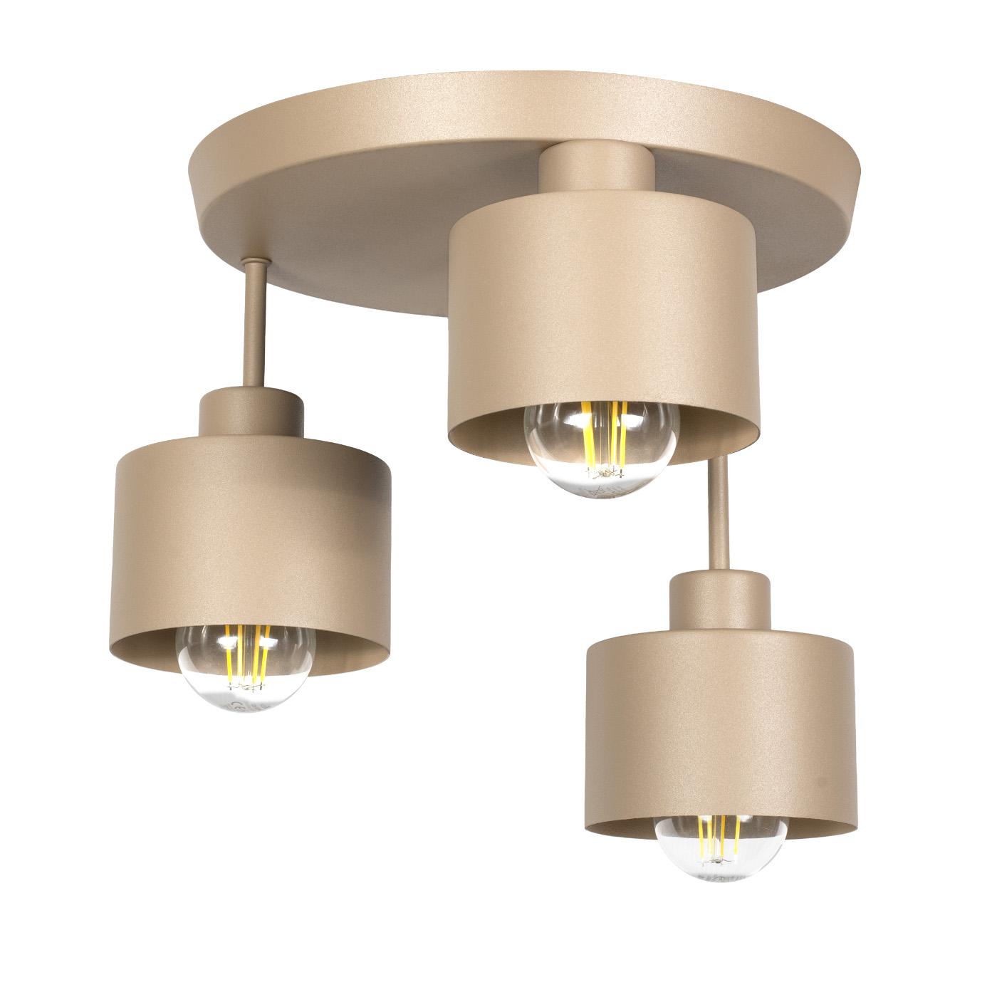 Lampa sufitowa potrójna beżowa ISOS M 3xE27