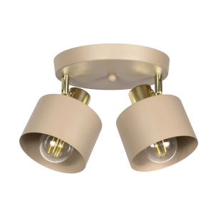 Lampa sufitowa podwójna ISOS S beżowo złota 2xE27