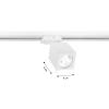 Lampa szynowa biała sześcian PIVOT DICE 3 fazowa wymiary