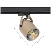 Lampa szynowa 3 fazowa PIVOT E27 beżowa wymiary