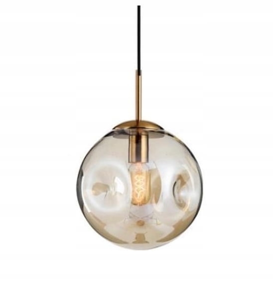 Lampa wisząca szklana kula Amber