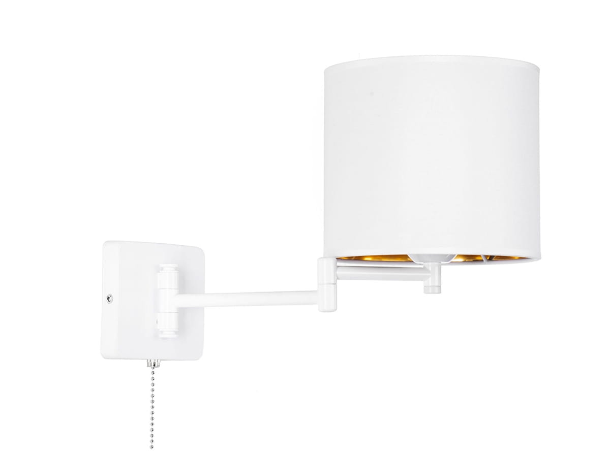 Kinkiet biały na wysięgniku z łańcuszkiem.jpg