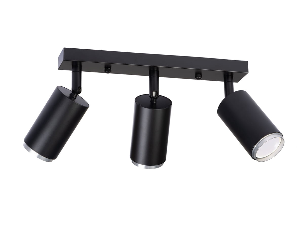 Lampa sufitowa spot czarna potrójna