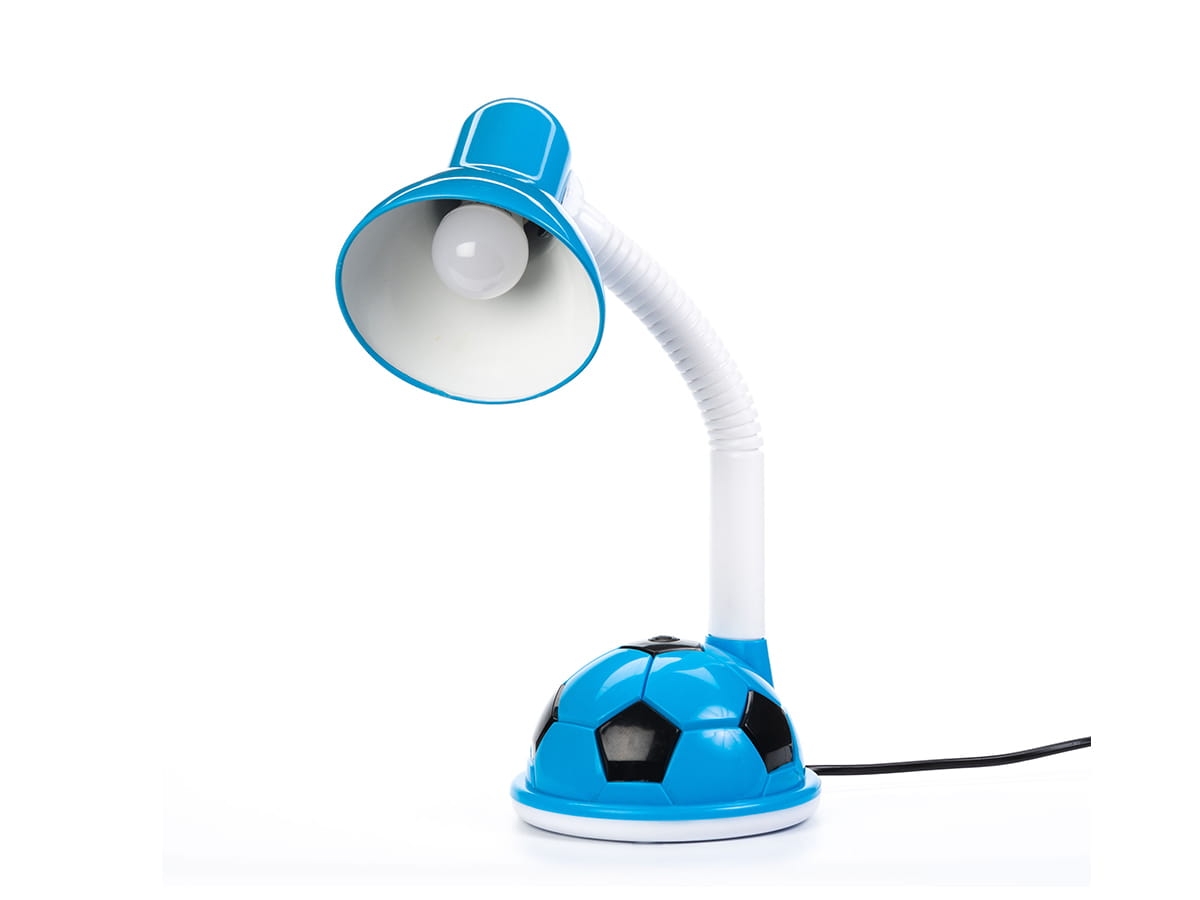 Lampka na biurko dla chłopca piłka niebieska.jpg