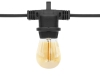 Żarówka filament LED 0.5W amber w czarnej girlandzie