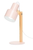 Lampka biurkowa różowa drewno E14