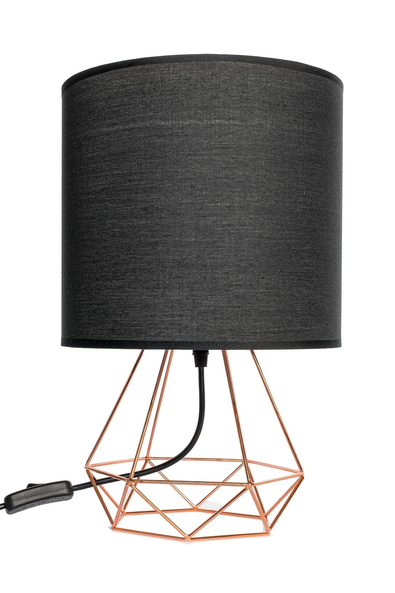 Lampka nocna druciana czarna ROSE GOLD E27
