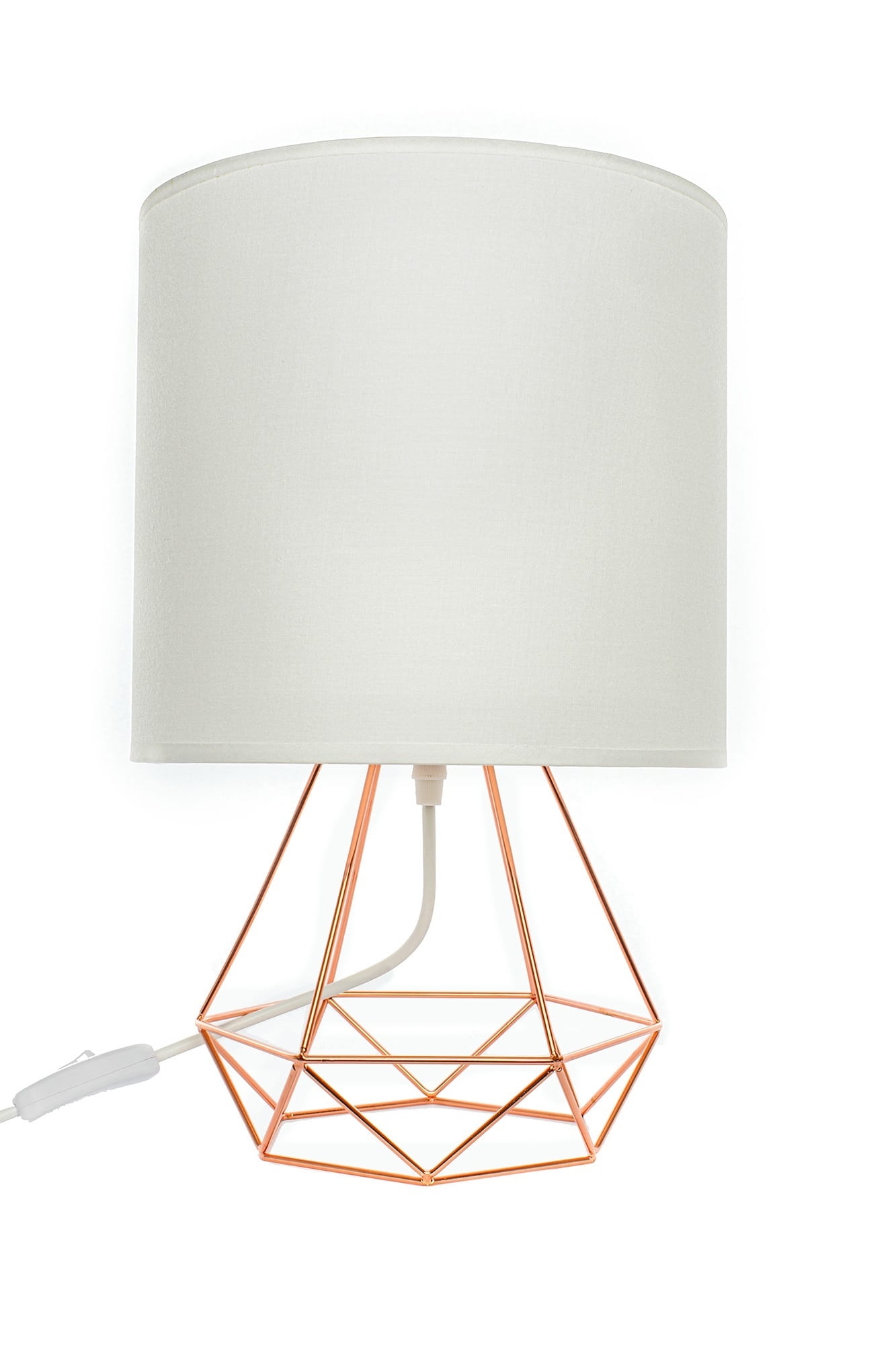 Lampka nocna druciana biała ROSE GOLD E27