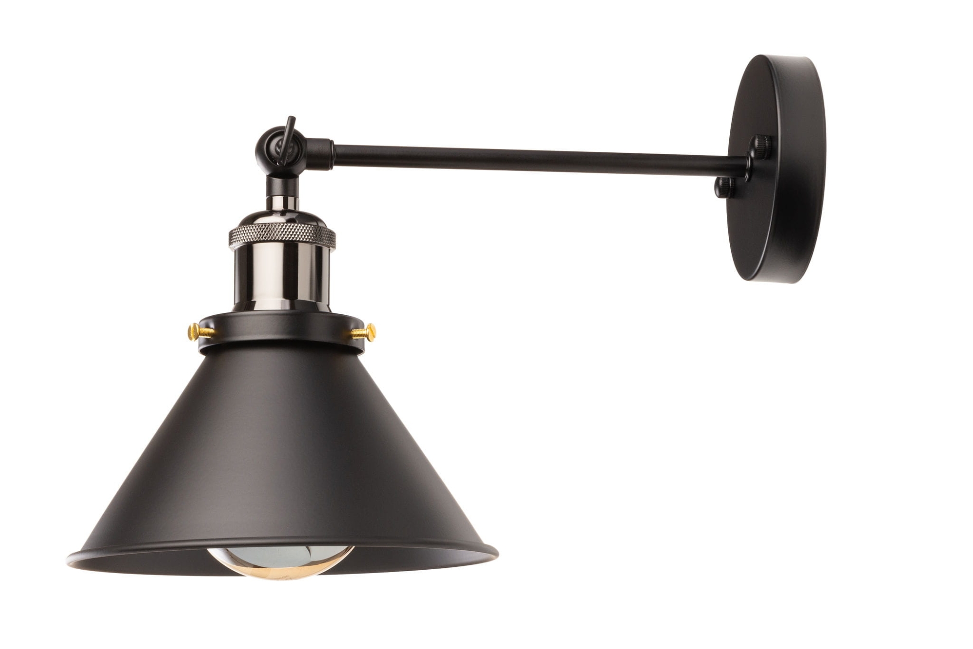 Kinkiet czarny BLACK PEARL loft 1xE27