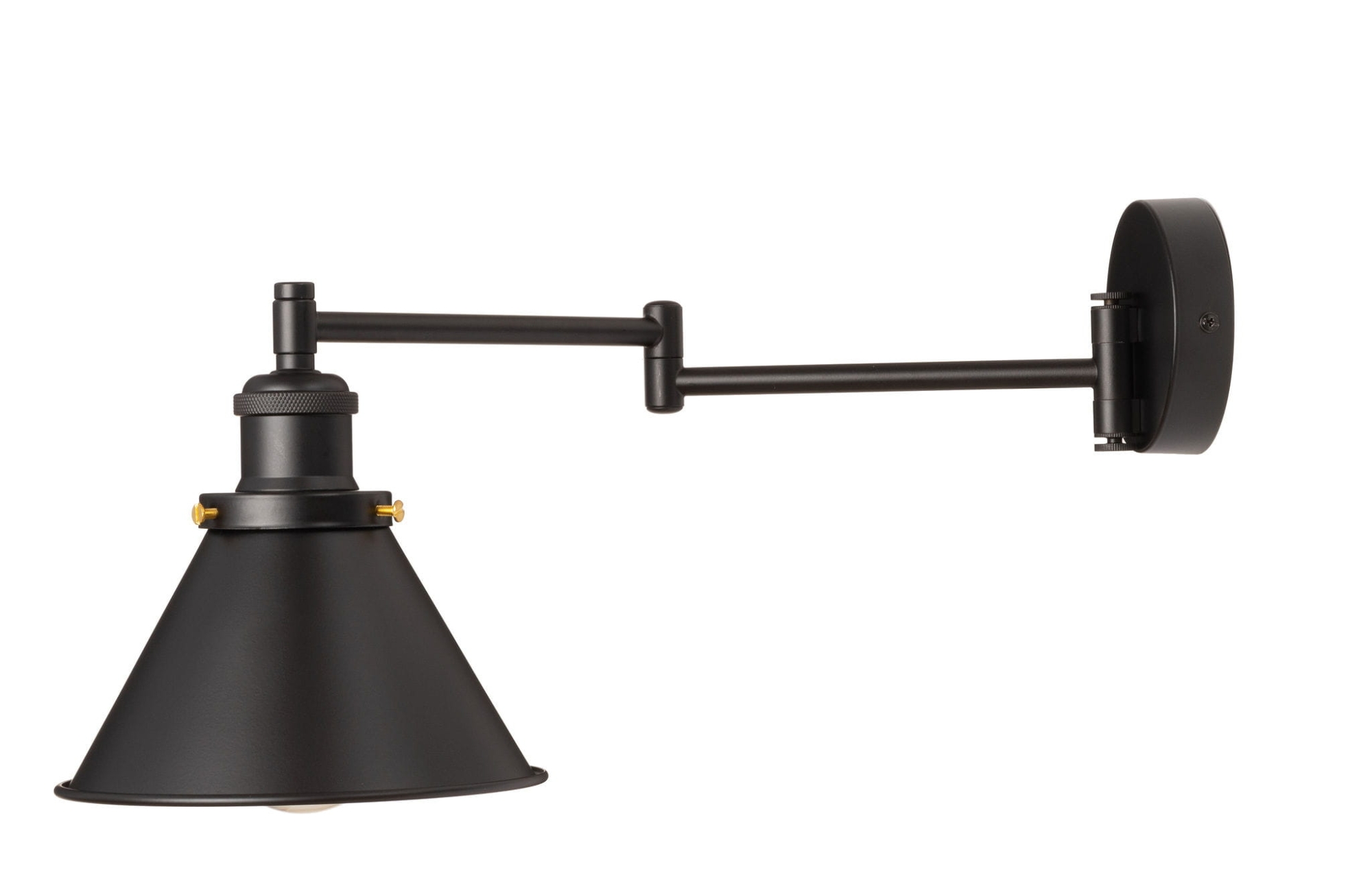 Kinkiet na wysięgniku czarny loft 1xE27