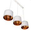 Lampa potrójna zwisająca biało złota E27