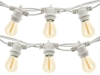 Biała girlanda ogrodowa na żarówki E27 filament