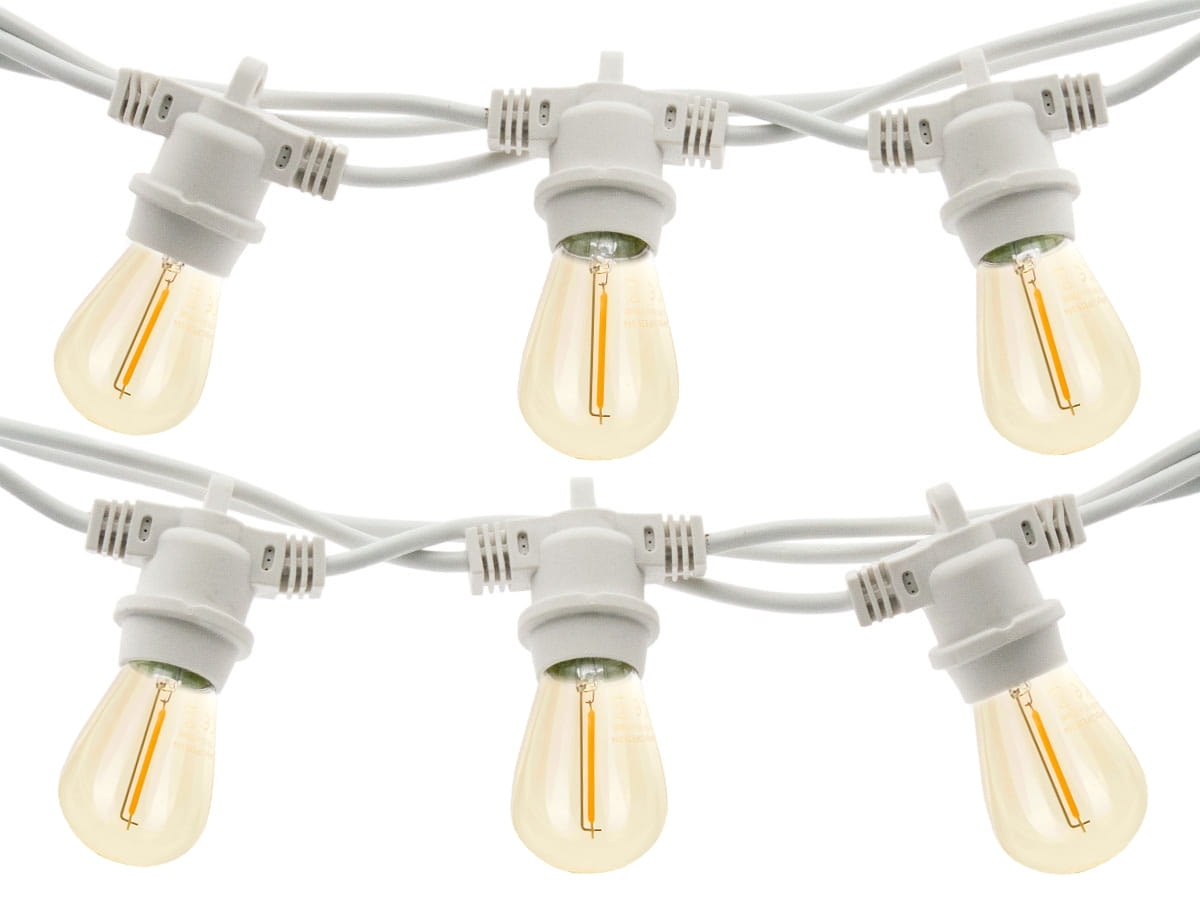 Biała girlanda ogrodowa na żarówki E27 filament