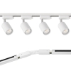 4 x Reflektor szynowy LED na żarówkę GU10 biały + dwie szyny 1m + łącznik elastyczny