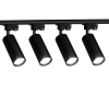 Zestaw 4x Lampa szynowa czarna IDAR GU10 1-fazowa + 2x szyna 1m + łącznik