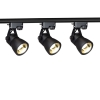 Zestaw 3x Reflektor szynowy czarno złoty GOLDI GU10 1-fazowa + szynoprzewód 1,5m