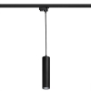 Lampa szynowa wisząca czarna tuba GU10 30cm 1-fazowa