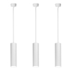 3x Lampa wisząca biała tuba GU10 29cm