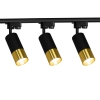 3x Reflektor szynowy czarno-złoty Gu10 HWL-A01 1-fazowy + szyna 1,5 m