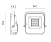 Naświetlacz LED IP65 PREMIUM MHN 50W 6500K