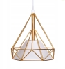 Złota lampa wisząca GEO diament 28cm