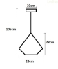 Złota lampa wisząca GEO diament 28cm