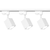 3x Lampa szynowa biała sześcian GU10 BRICK 1-fazowa + szyna 1,5m
