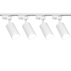 4 x Reflektor szynowy TRACTUS LED GU10 biały + 2 x szyna 1m + łącznik wybór