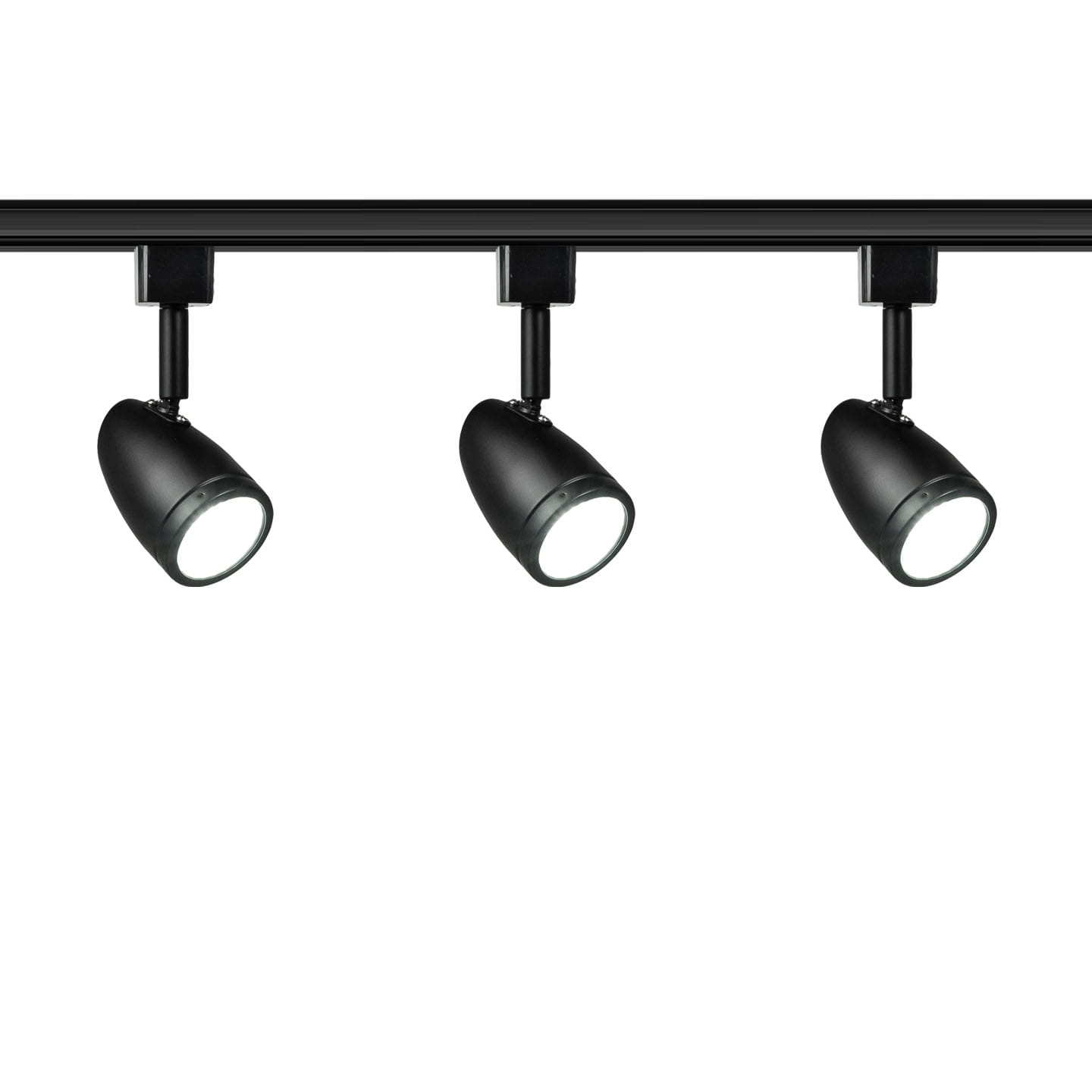 3x Lampa szynowa czarna mini GU10 1-fazowa + szynoprzewód 1,5m